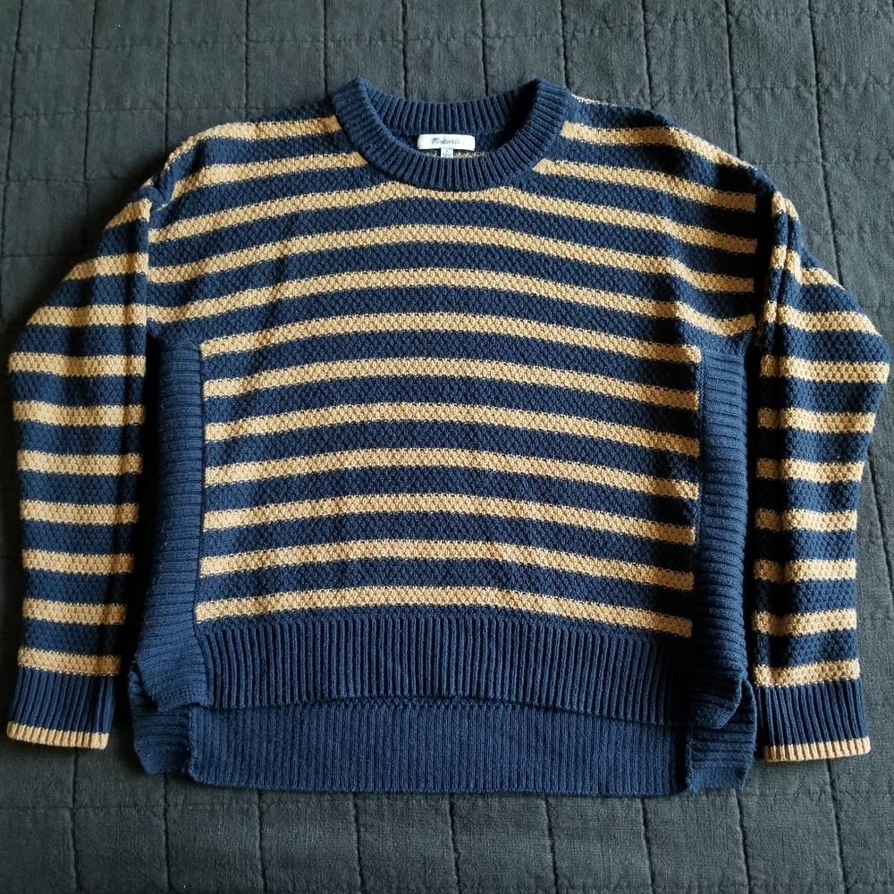 Madewell Striped Pickford Pullover in DEEP NAVY